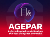 Logo da AGEPAR - Agência Reguladora do Paraná sobre fundo branco