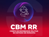 Logotipo do CBM/RR (Corpo de Bombeiros Militar de Roraima) sobre fundo branco